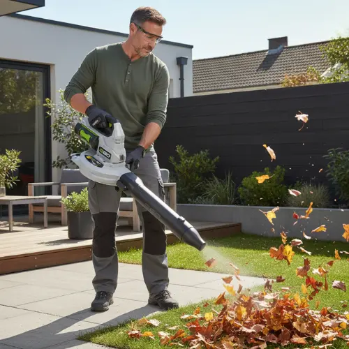 מפוח / שואב עלים/ גורס Brushless 56V נטען 3 ב-1 עם שק איסוף + סוללה 5.0Ah + מטען EGO