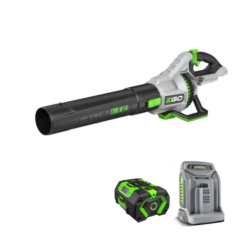 מפוח עלים 313 קמ";ש 1300 מ";ק/שעה 56V Brushless + + סוללה 6.0Ah + מטען מהיר EGO