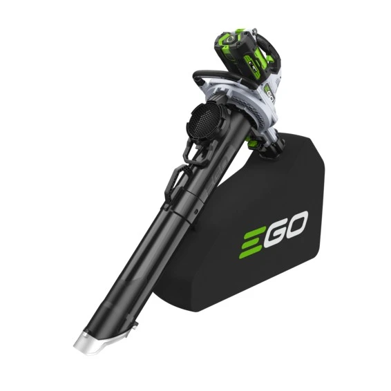 מפוח / שואב עלים/ גורס Brushless 56V נטען 3 ב-1 עם שק איסוף + סוללה 5.0Ah + מטען EGO