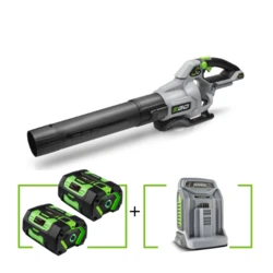 מפוח עלים יד נטען 56V Brushless + שתי סוללות 5.0Ah + מטען מהיר EGO