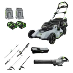 מכסחת דשא נטענת 56V נסיעה עצמית 52 ס"מ + סוללה 7.5Ah + מטען מהיר LM2135E-SP +סט קומבי 56V קרבון פייבר MHBC1204E + מפוח LB5800E+ תיק נשיאה למולטיטול EGO