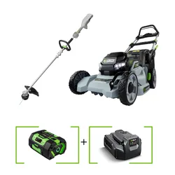 מכסחת דשא נטענת 56V נדחפת 42 ס"מ + חרמש 33 ס"מ + סוללה 2.5Ah + מטען EGO