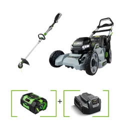 מכסחת דשא נטענת 56V נדחפת 42 ס"מ + חרמש 35 ס"מ עם Powerload + סוללה 2.5Ah + מטען EGO