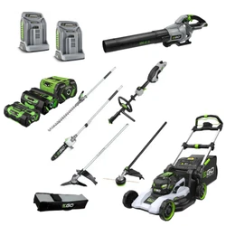 מבצע סט חדש לגננים: 56V Brushless קומבי קרבון פייבר + מכסחת דשא + מפוח EGO